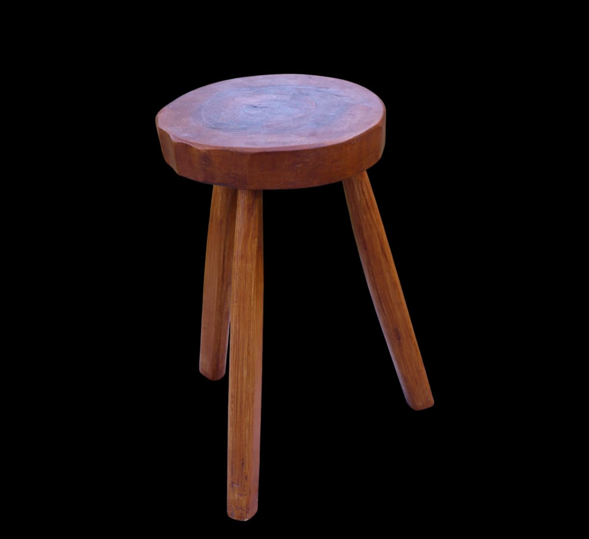 Tabouret tripode brutaliste