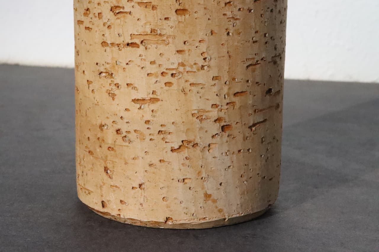 Thumbnail for Vase en terre cuite émaillé et liège imitation