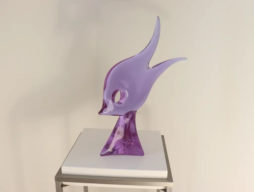 Thumbnail for Sculpture de poissons en verre de Murano par Licio Zanetti.