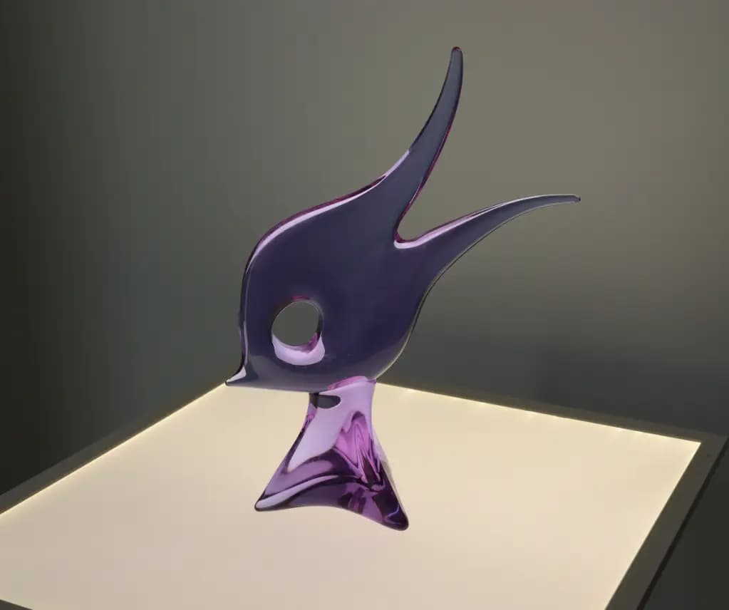 Thumbnail for Sculpture de poissons en verre de Murano par Licio Zanetti.