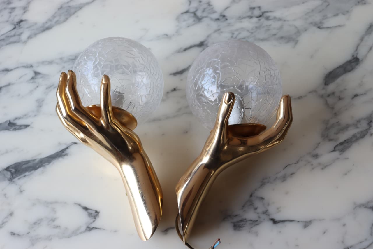 Thumbnail for Applique Arlus main en laiton massif