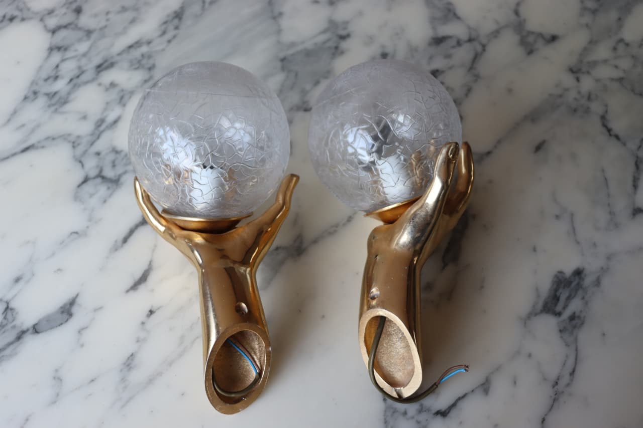 Thumbnail for Applique Arlus main en laiton massif