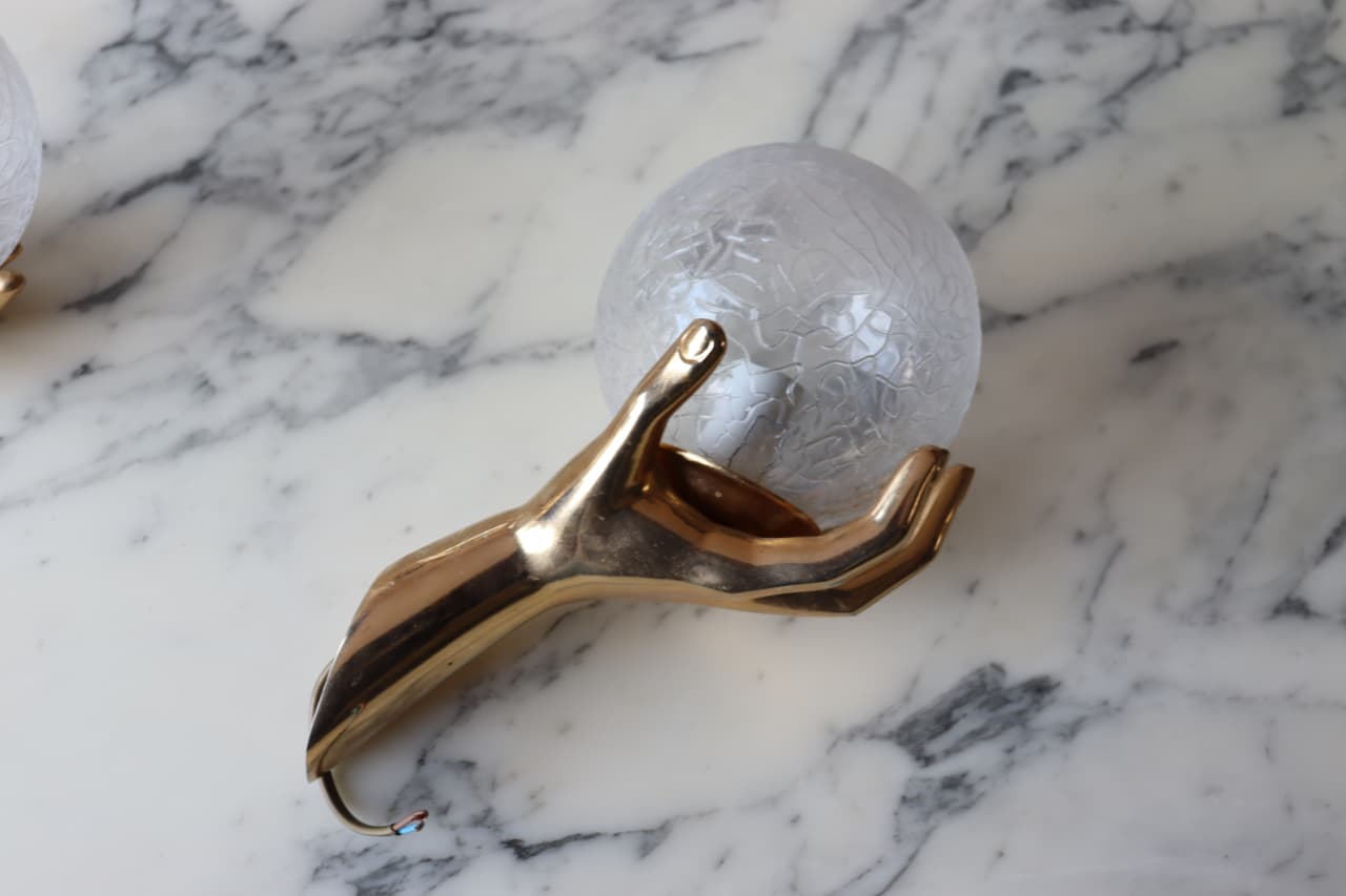 Thumbnail for Applique Arlus main en laiton massif