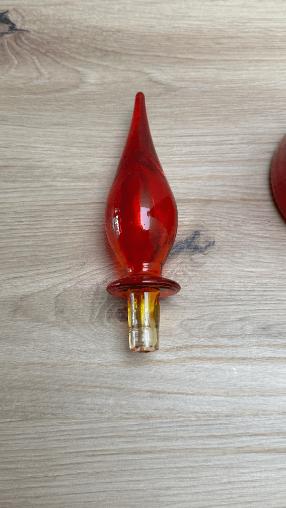Thumbnail for Carafe décorative vintage en verre soufflé