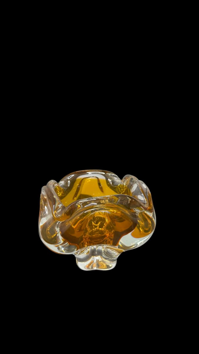 Cendrier en verre soufflé