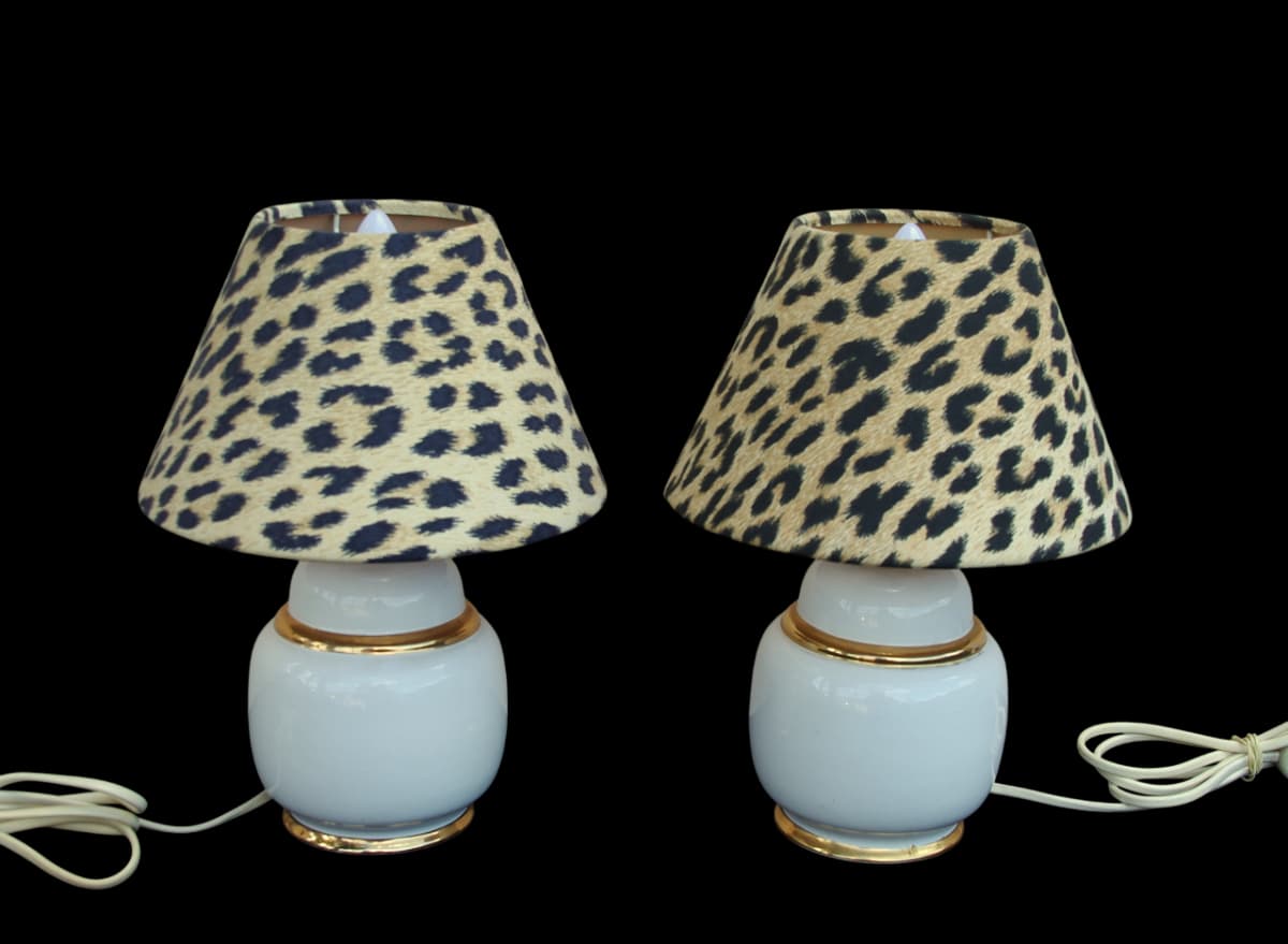 Paire de lampes de chevet en céramique