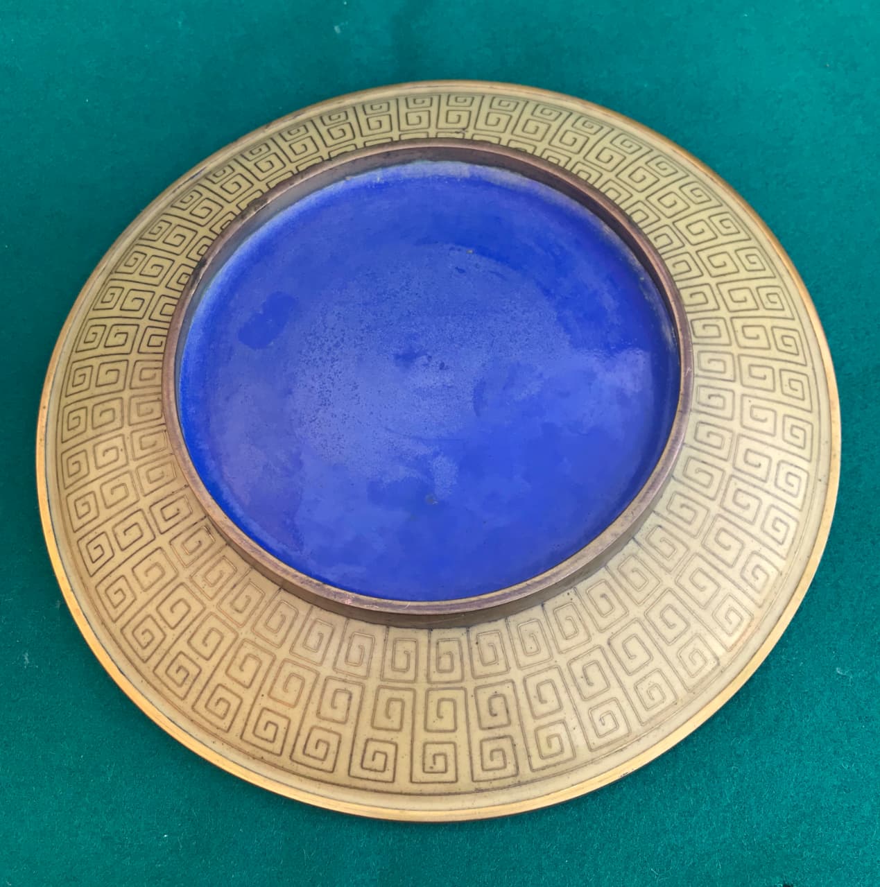 Thumbnail for Ensemble pot et assiette bronze cloisonné Japon XIX siècle