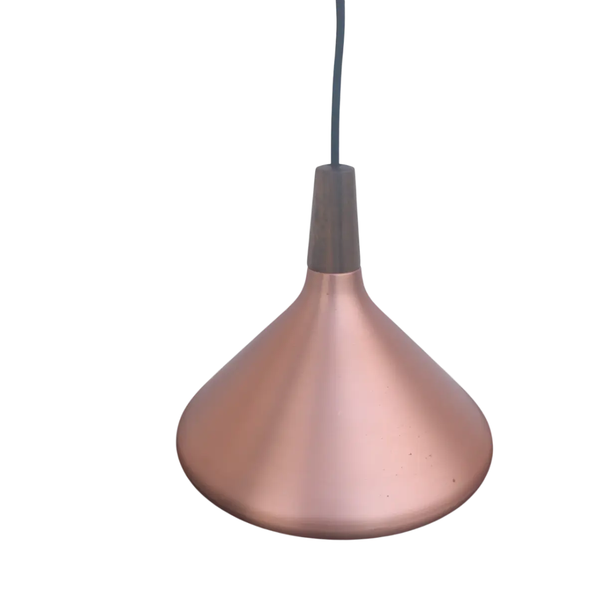 Suspension scandinave cuivre et bois année 80